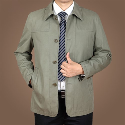Áo khoác Kaki nam trung niên TopMan Màu xám