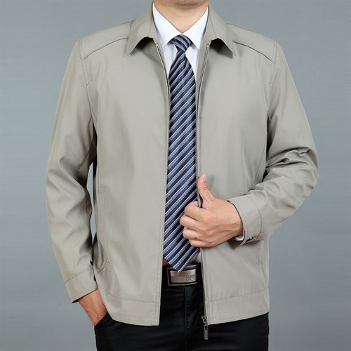 Áo khoác nam 2 lớp cổ bẻ TopMan  Màu xám sáng