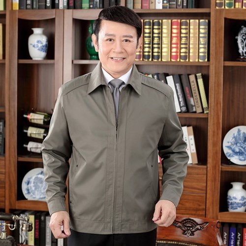 Áo khoác nam trung niên màu kaki size 4XL