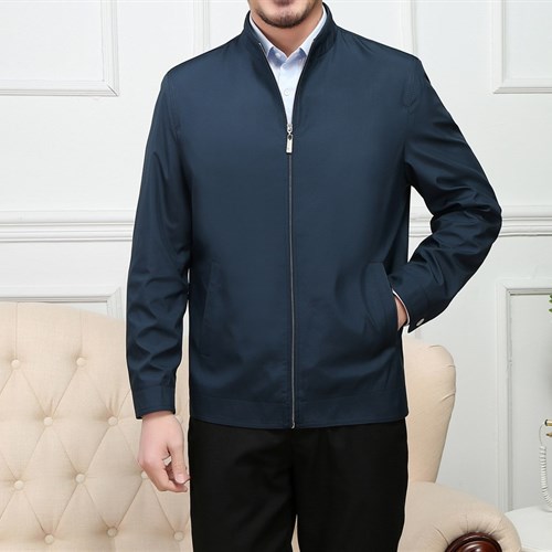 Áo khoác nam trung niên cổ đứng KKL Màu xanh đậm size 4XL