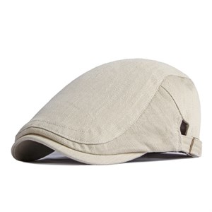 Mũ beret kẻ xước phong cách Pháp - Màu be
