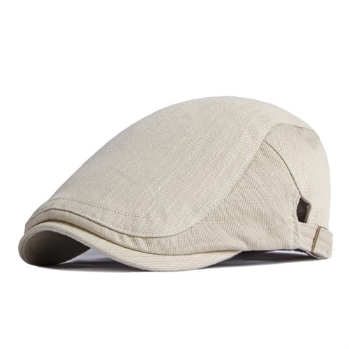 Mũ beret kẻ xước phong cách Pháp - Màu be