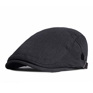 Mũ beret kẻ xước phong cách Pháp - Màu đen