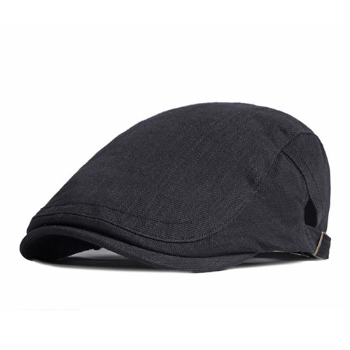 Mũ beret kẻ xước phong cách Pháp - Màu đen